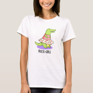 Frockodile Funny Crocodile Pun T-Shirt