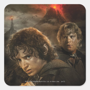 FRODO™ and Samwise Quadratischer Aufkleber