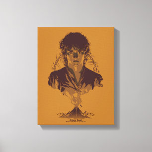 FRODO™ MOUNT DOOM™ Tengwar-Inschrift Grafik Leinwanddruck
