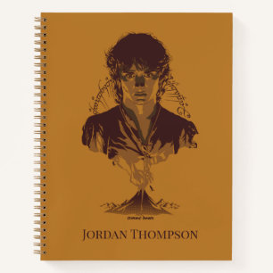 FRODO™ MOUNT DOOM™ Tengwar-Inschrift Grafik Notizbuch
