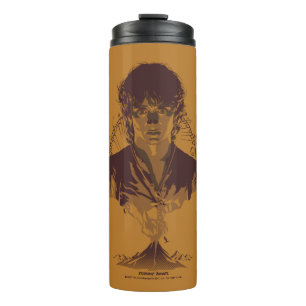FRODO™ MOUNT DOOM™ Tengwar-Inschrift Grafik Thermosbecher
