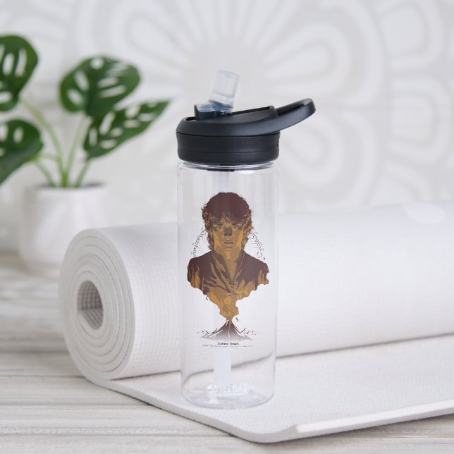 FRODO™ MOUNT DOOM™ Tengwar-Inschrift Grafik Trinkflasche (Yoga)