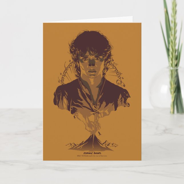 FRODO™ MOUNT DOOM™ Tengwar Inschriftenschrift Grap Karte (Vorderseite)
