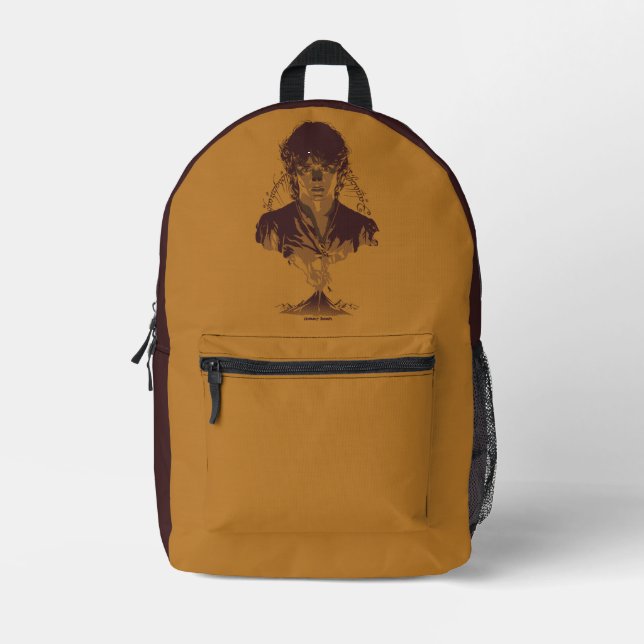 FRODO™ MOUNT DOOM™ Tengwar Inscription Graphic Bedruckter Rucksack (Vorderseite)