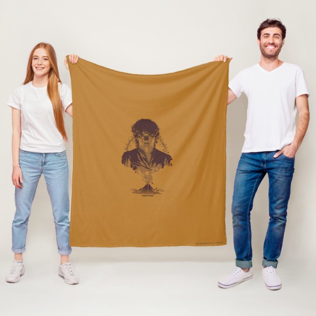 FRODO™ MOUNT DOOM™ Tengwar Inscription Graphic Fleecedecke (Beispiel)