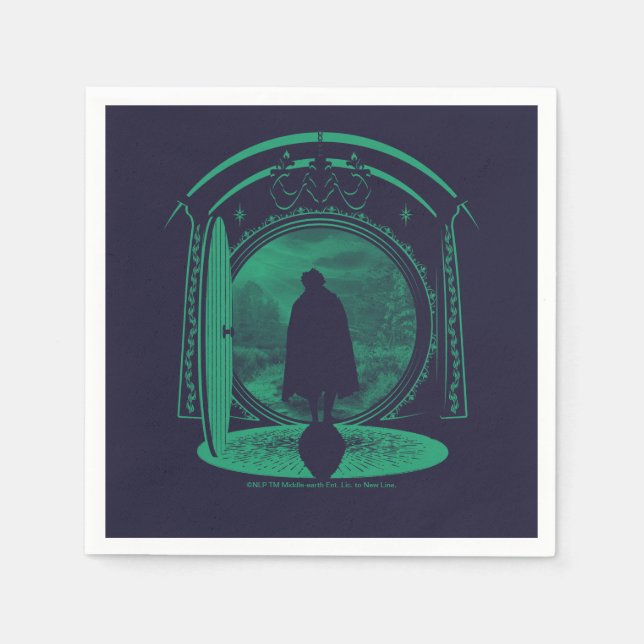 FRODO™ Verlässt die GEGEND™ Silhouette Serviette (Vorderseite)