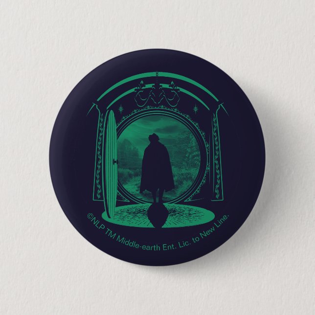 FRODO™ Verlässt die GEMEINDE™ Silhouette Button (Vorderseite)