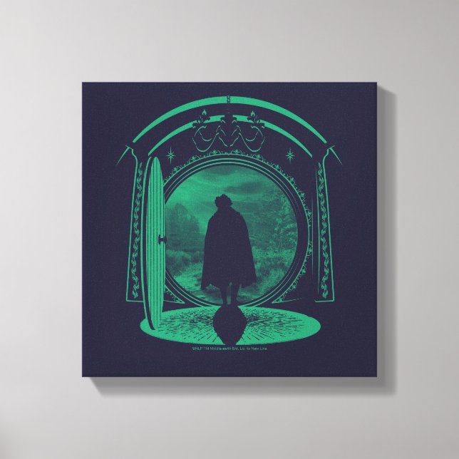 FRODO™ Verlässt die GEMEINDE™ Silhouette Leinwanddruck (Vorderseite)