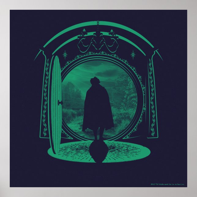 FRODO™ Verlässt die GEMEINDE™ Silhouette Poster (Vorne)