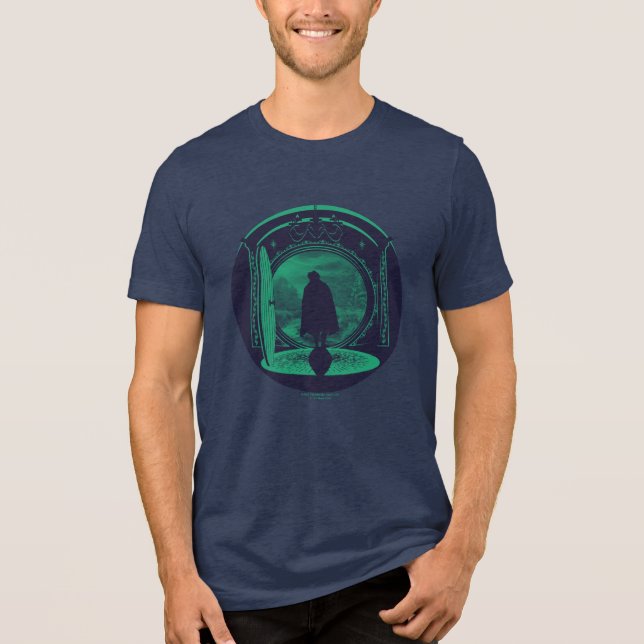 FRODO™ Verlässt die GRAFschaft™ Silhouette Tri-Blend Shirt (Vorderseite)