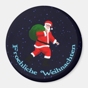 Froehliche Weihnachten - Santa Claus Magnet