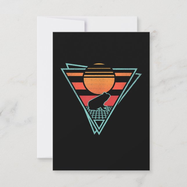 Frog 80er EDM Synthwave-Geschenk Einladung (Vorderseite)