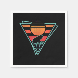 Frog 80er EDM Synthwave-Geschenk Serviette