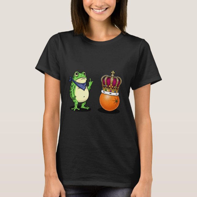 Frog Activist Resist No Orange Kings in Portland F T-Shirt (Vorderseite)
