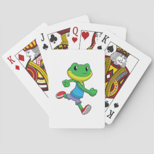 Frog als Runner beim Laufen Spielkarten