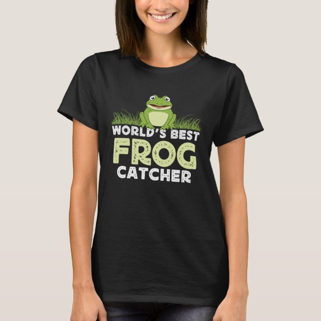 Frog Amphibians Exotic Animal Frog Hunter Tadpole  T-Shirt (Vorderseite)