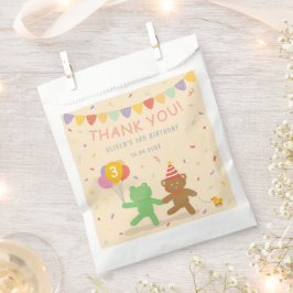 Frog and Bear Birthday Party Favor Bag Geschenktütchen