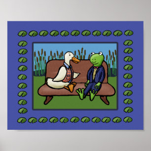 Frog and Duck Poster