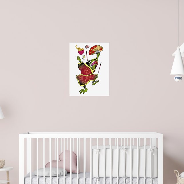 Frog And Ramen in the Air Poster (Kinderzimmer 2)