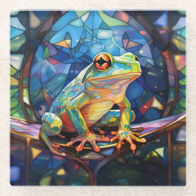 Frog Art Glass Untersetzer (Vorderseite)