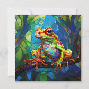 Frog Art Grußkarte Karte