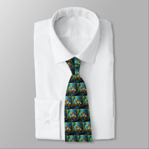 Frog Art Necktie Krawatte