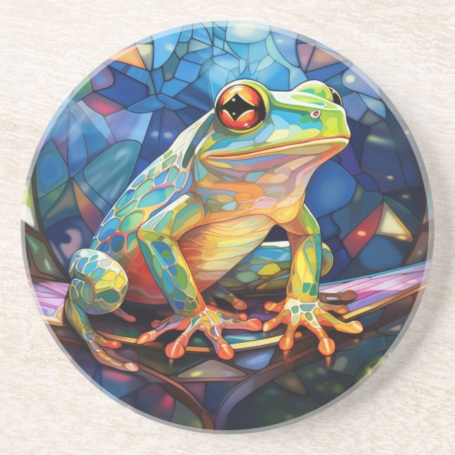 Frog Art Sandstone Untersetzer (Vorne)