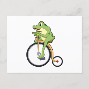 Frog at Circus with Bicycle.PNG Postkarte
