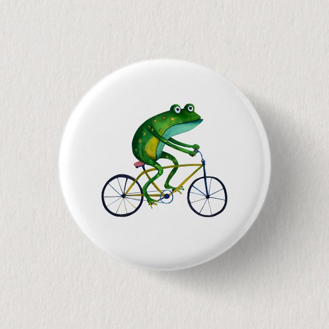 Frog auf dem Fahrrad Button (Vorderseite)