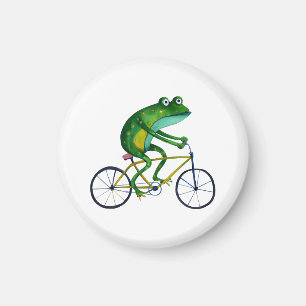 Frog auf dem Fahrrad Magnet