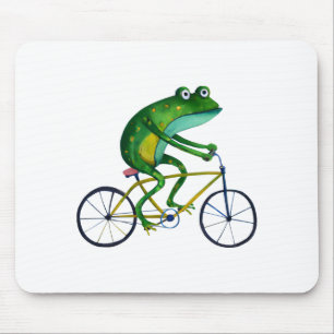 Frog auf dem Fahrrad Mousepad