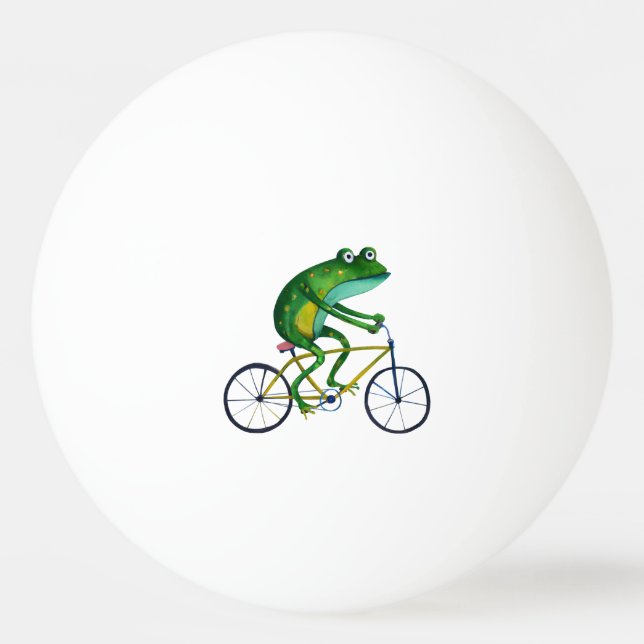 Frog auf dem Fahrrad Tischtennisball (Vorderseite)