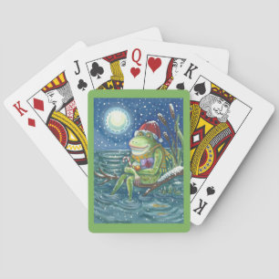 FROG AUF LOG, CHRISTMAS DECK OF PLAYING CARDS Gree Spielkarten
