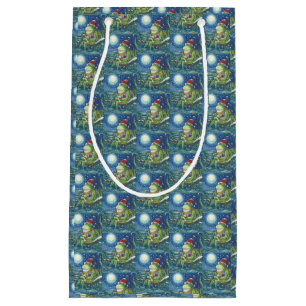 FROG AUF LOG SANTA HOLIDAY CHRISTMAS KLEINE GIFT B KLEINE GESCHENKTÜTE