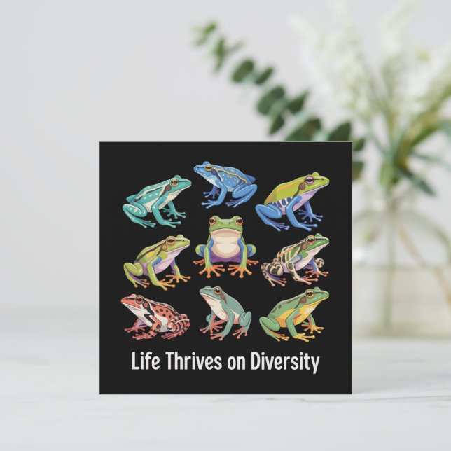 Frog Autism Neurodiversity is Necessary SPED  Einladung (Stehend Vorderseite)