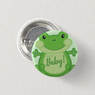 Frog Baby Dusche Grün Button