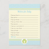 Frog Baby Dusche wünscht gut Blau und Gelb