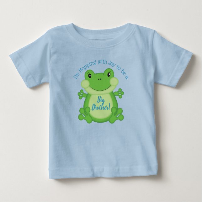 Frog Baby Shower Blue T-shirt (Vorderseite)