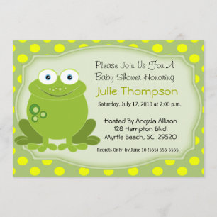 Frog Baby Shower Einladung