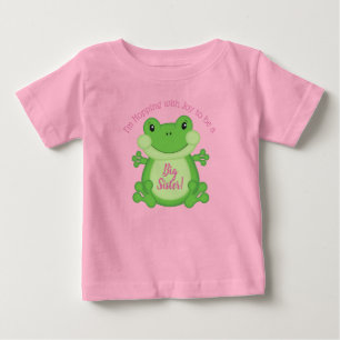 Frog Baby Shower Pink Girl T-shirt