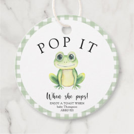 Frog Baby Shower - Pop! Wenn sie Pop! Geschenkanhänger
