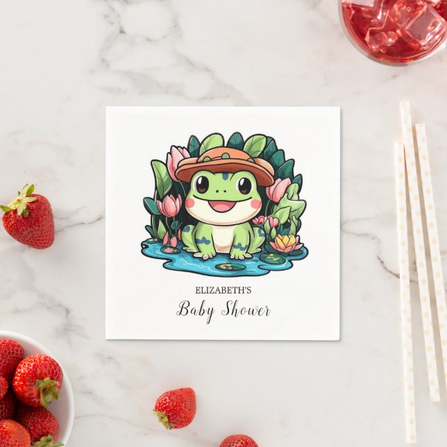Frog Baby Shower Serviette (Beispiel)