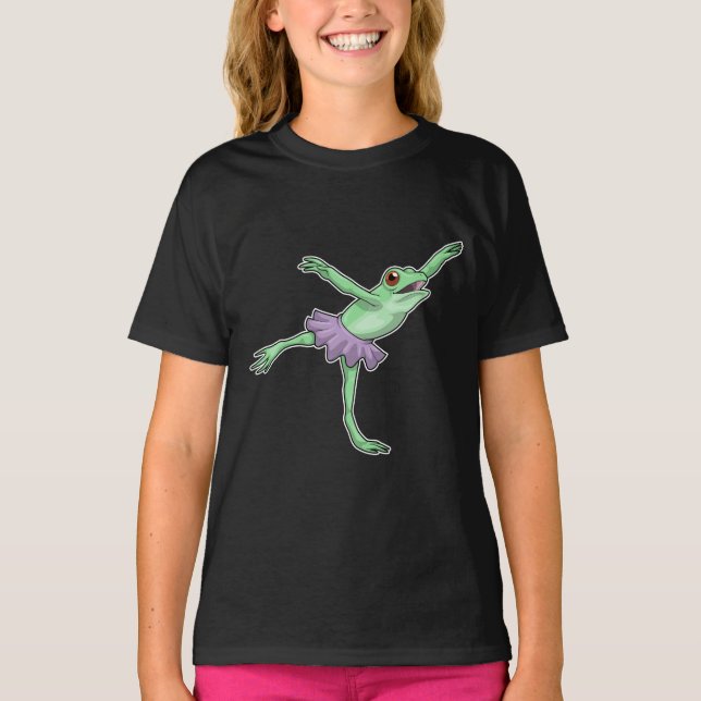 Frog Ballerina Ballerina Tanz T-Shirt (Vorderseite)
