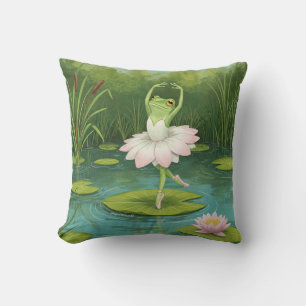 Frog Ballerina Pillow Kissen
