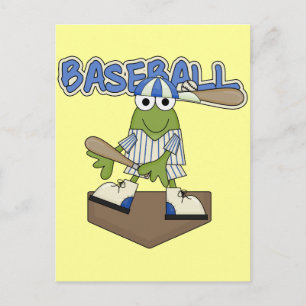 Frog Baseball Zuhause Plate Tshirts und Geschenke Postkarte