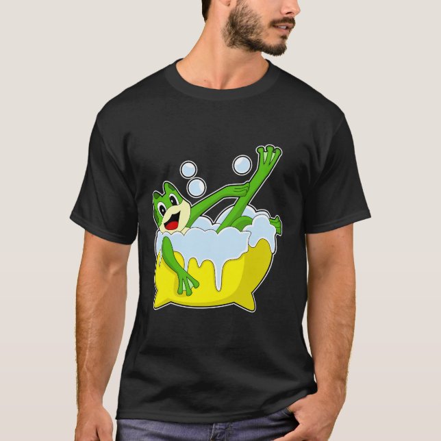 Frog Bathe Bathtub T-Shirt (Vorderseite)
