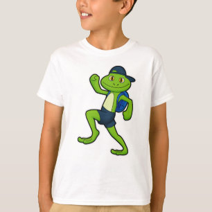 Frog beim Laufen mit Rucksack & Hut T-Shirt