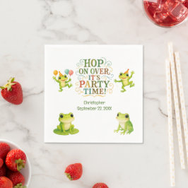 Frog Birthday Party Boy Girl Kleinkind Kinder Serviette