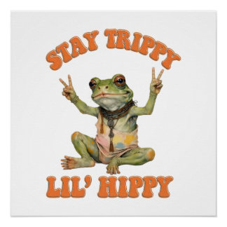 Frog Boho Hippie benutzerdefinierte personalisiert Poster