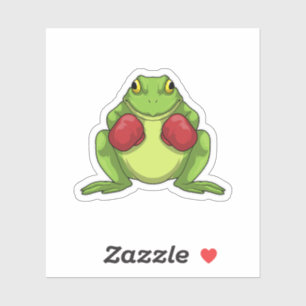 Frog Boxer Boxing Gloves Aufkleber